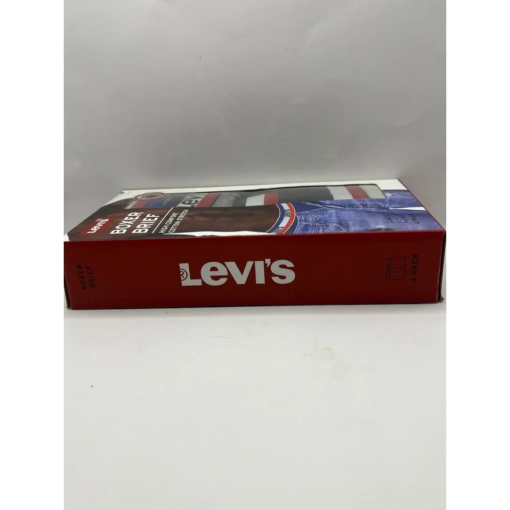 Levis Mens Boxer Briefs‎ 4-Pack Medium Underwear Cotton Stretch Colors Assorted